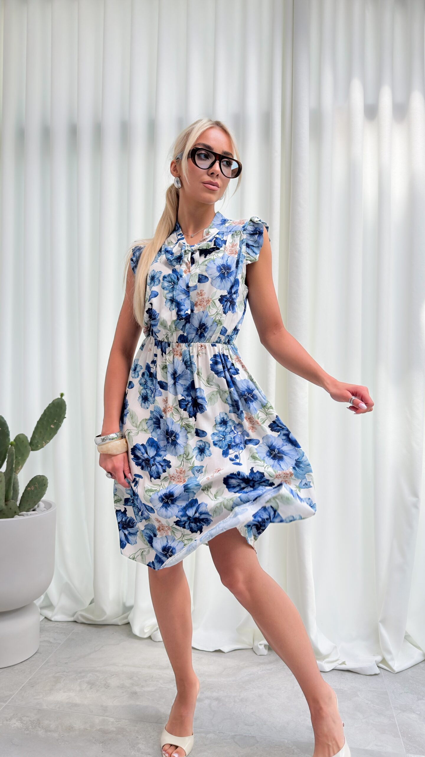 Sukienka Flora Granat - obrazek 5