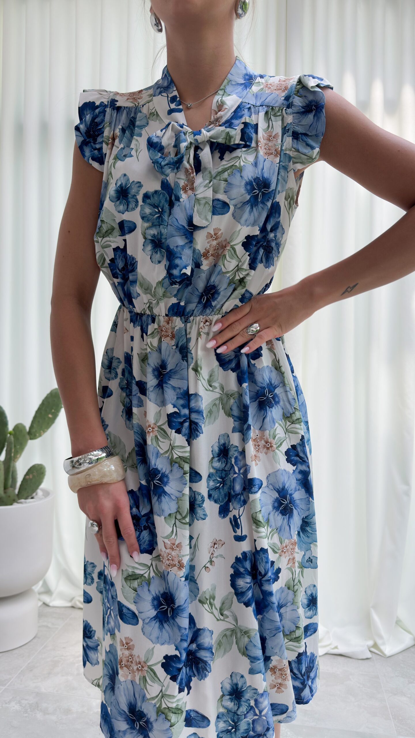 Sukienka Flora Granat - obrazek 3