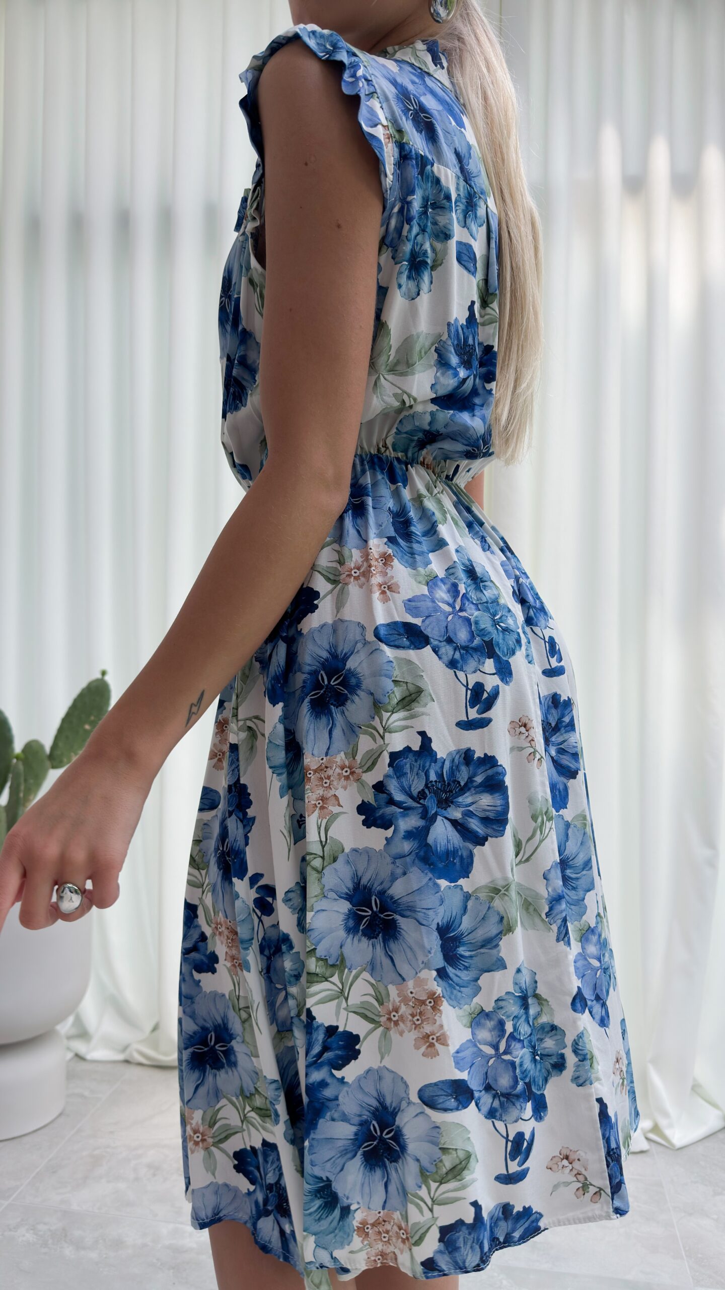 Sukienka Flora Granat - obrazek 4